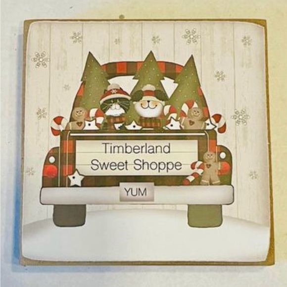 *Timberland Sweet Shoppe 4” Square Wood Block Shelf Sitter - Picture 2 of 6